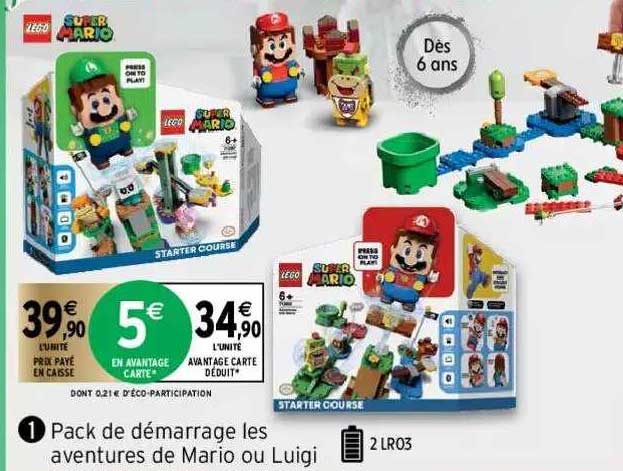 pack de démarrage les aventures de mario ou luigi