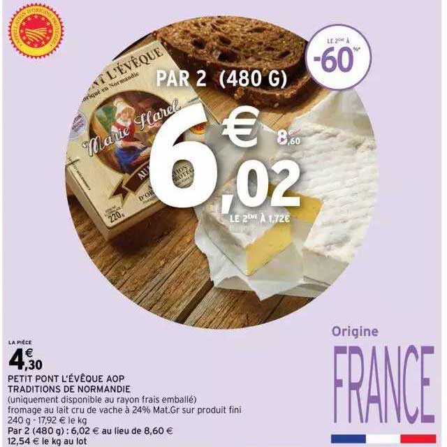 petit pont l'évêque aop traditions de normandie