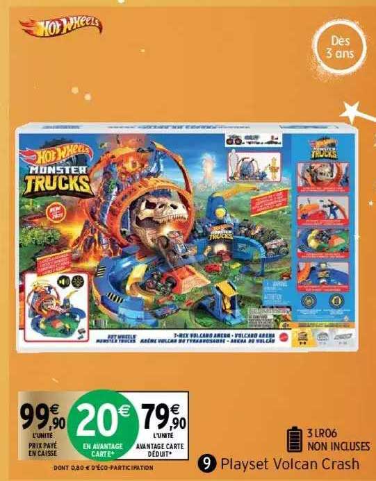 playset volcan crash hot wheels