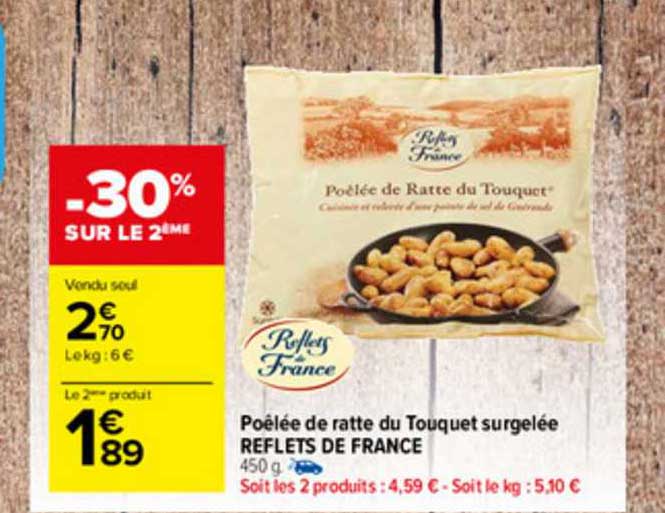 poêlée de ratte du touquet surgelée reflets de france