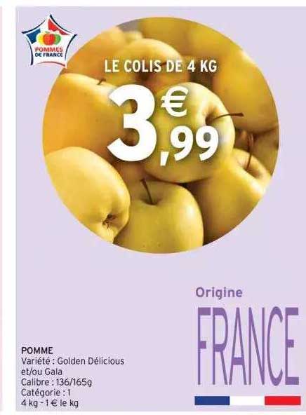 pomme golden delicious et-ou gala