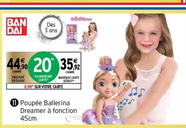 poupée ballerina dreamer à fonction 45cm