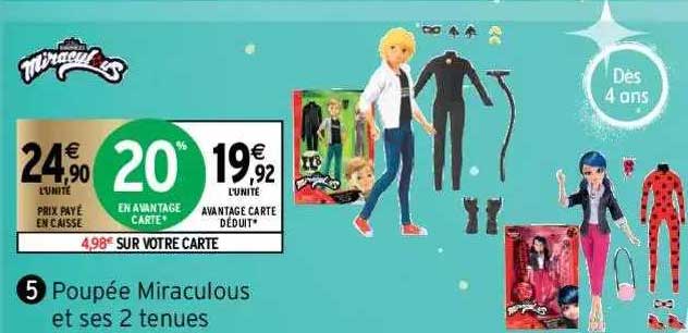 poupée miraculous et ses 2 tenues