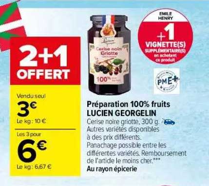 Préparation 100% Fruits Lucien Georgelin