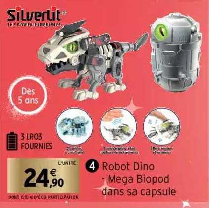 robot dino - mega biopod dans sa capsule silverlit