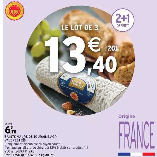 sainte maure de touraine aop valcrest