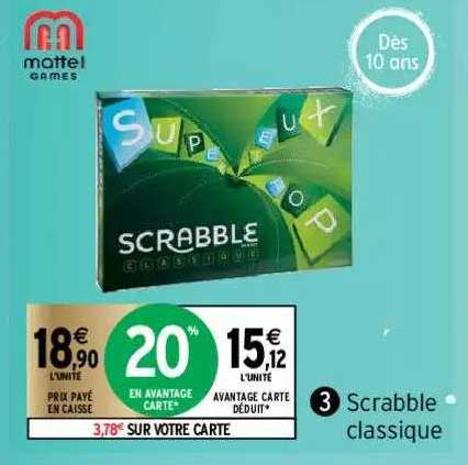scrabble classique mattel games