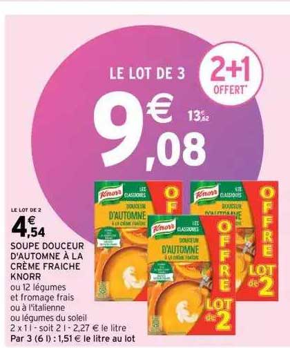 soupe douceur d'automne à la crème fraîche knorr