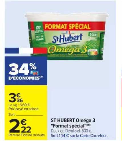 st hubert oméga 3 "format spécial"