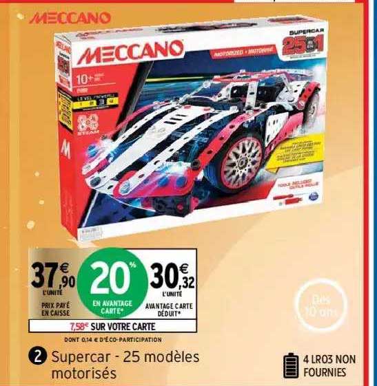 supercar - 25 modèles motorisés meccano