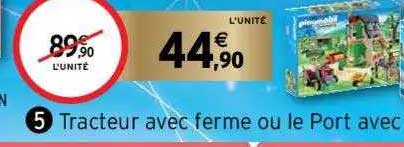 tracteur avec ferme ou le port