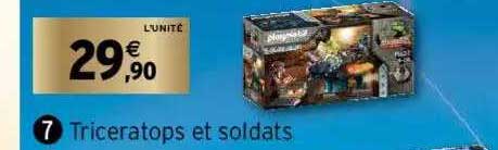 triceratops et soldats