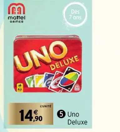 uno deluxe mattel games