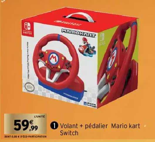 Volant + Pédalier Mario Kart Switch