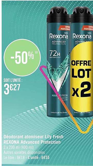Déodorant Atomiseur Lily Fresh Rexona Advanced Protection