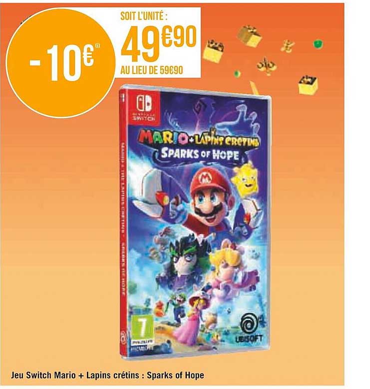 jeu switch mario + lapins crétins : sparks of hope
