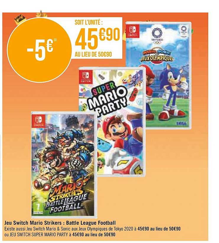 Jeu Switch Mario Strikers : Battle League Football