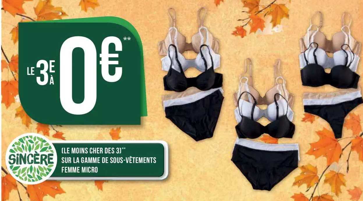 la gamme de sous-vêtements femme micro sincère