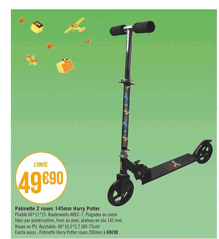 patinette 2 roues 145 mm harry potter