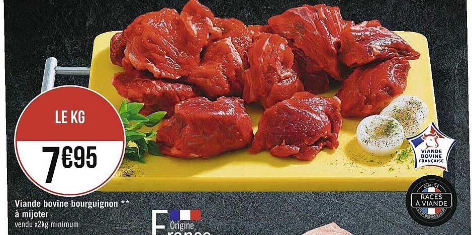 Viande Bovine Bourguignon**à Mijoter