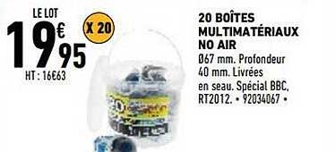 20 boîtes multi matériaux no air