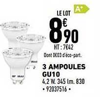 3 ampoules gu10
