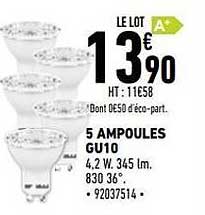 5 ampoules gu10