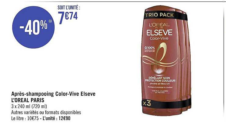 après-shampooing color-vive elseve l'oréal paris
