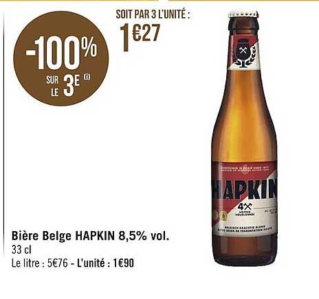 bière belge hapkin 8,5% vol.