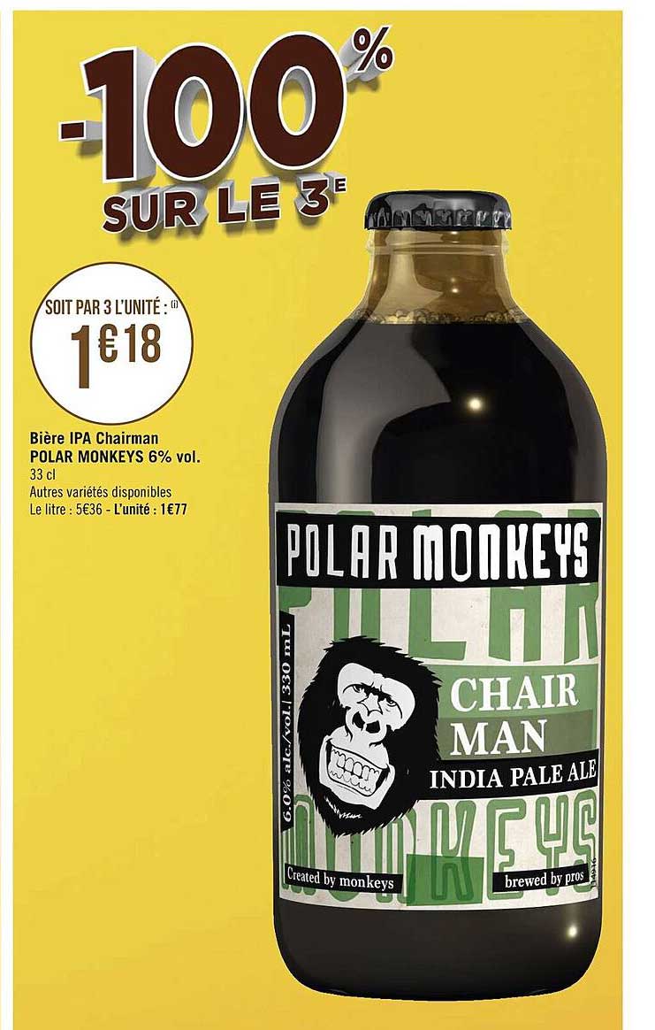 bière ipa chairman polar monkeys 6% vol.