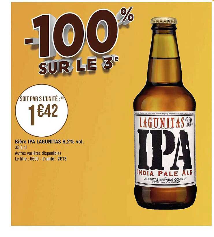 bière ipa lagunitas 6,2% vol.