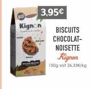Biscuits Chocolat-noisette Kignon
