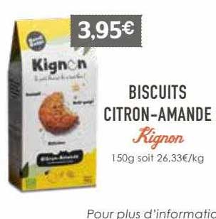 Biscuits Citron-amande Kignon