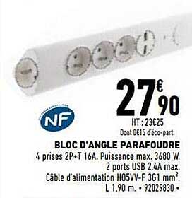 bloc d'angle parafoudre