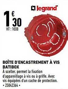 boîte d'encastrement à vis batibox legrand