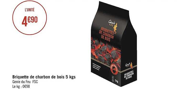 briquette de charbon de bois 5 kgs