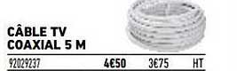 câble tv coaxial 5 m