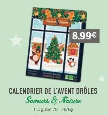 calendrier de l'avent drôles saveurs & nature