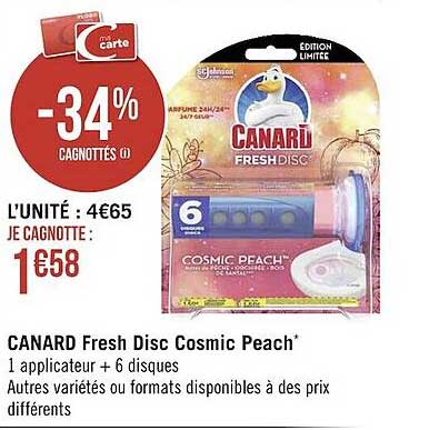 canard fresh disc cosmic peach