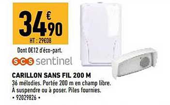carillon sans fil 200 m scs sentinel