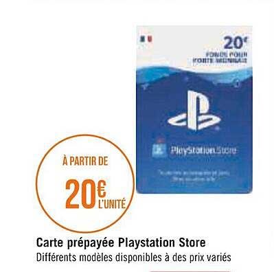 carte prépayée playstation store