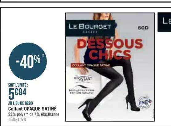 collant opaque satiné