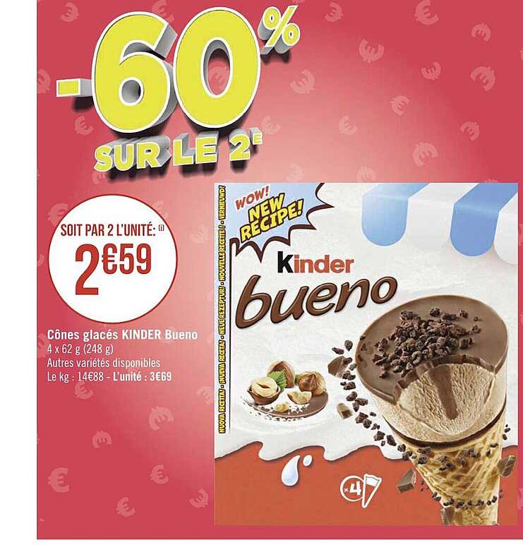 Cônes Glacés Kinder Bueno
