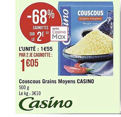 couscous grains moyens casino