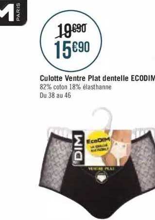 culotte ventre plat dentelle ecodim dim paris
