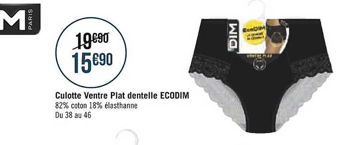 culotte ventre plat dentelle ecodim dim paris