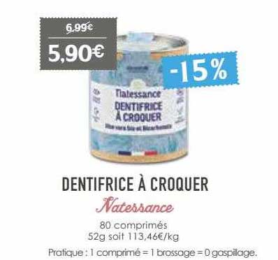 dentifrice à croquer natessance