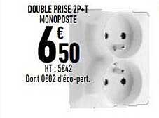 double prise 2p+t monoposte