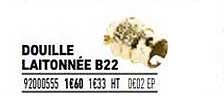 Douille Laitonnée B22