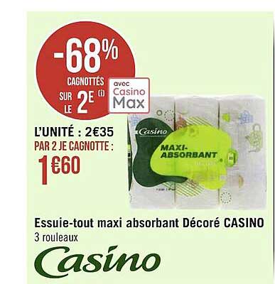 essuie-tout maxi absorbant décoré casino